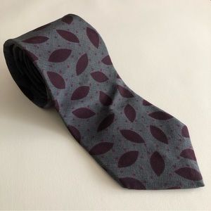 Yves Saint Laurent YSL Vintage Silk Crepe Tie Abstract Geometric